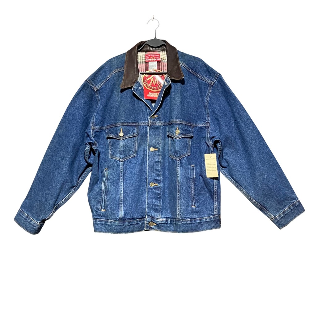 NWT Vintage Marlboro Country Store Denim Men's Jean Jacket XL Deadstock NOS